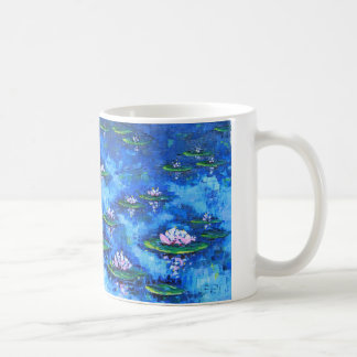 Water Lily Painting, Vloerkunst, Bloemen Koffiemok