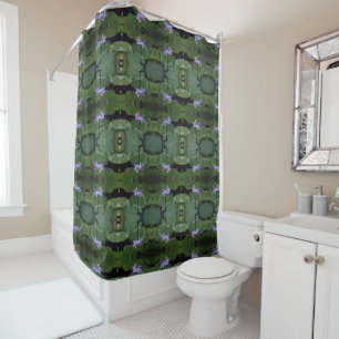 Water Lily Pattern Douchegordijn