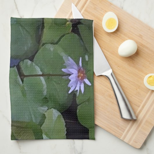Water Lily Pattern Theedoek (Quarter Fold)