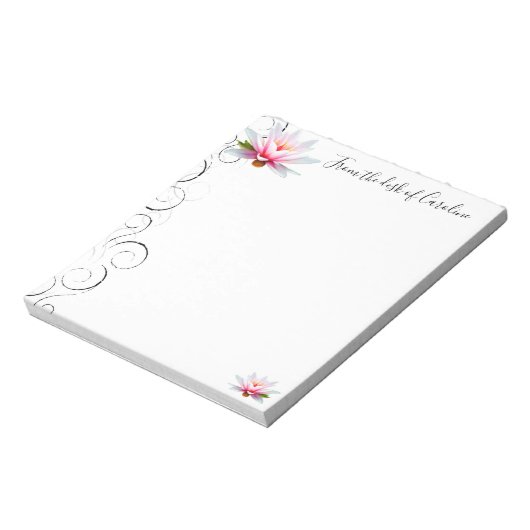 Water Lily Persoonlijk Notitieblok (Linkerzijde)