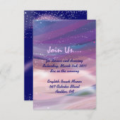 Water Lily Pond Bat Mitzvah Reception Party card Kaart (Voorkant / Achterkant)