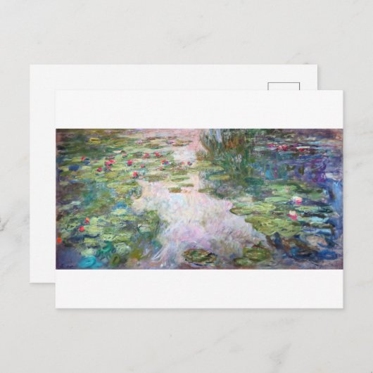 Water Lily Pond bij Giverny, Claude Monet Briefkaart (Voorkant / Achterkant)