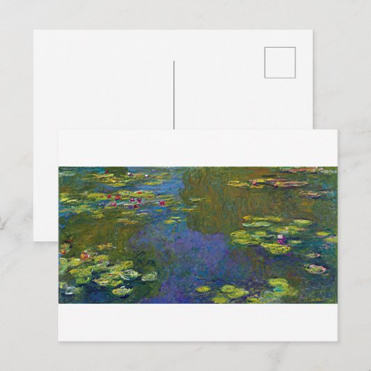 Water Lily Pond bij Giverny, Claude Monet Briefkaart (Voorkant / Achterkant)