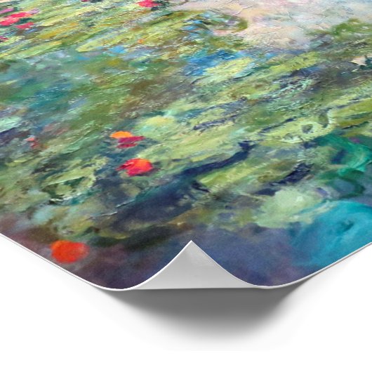 Water Lily Pond bij Giverny, Claude Monet Poster (Hoek)