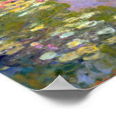 Water Lily Pond bij Giverny, Claude Monet Poster (Hoek)