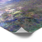 Water Lily Pond bij Giverny, Claude Monet Poster (Hoek)