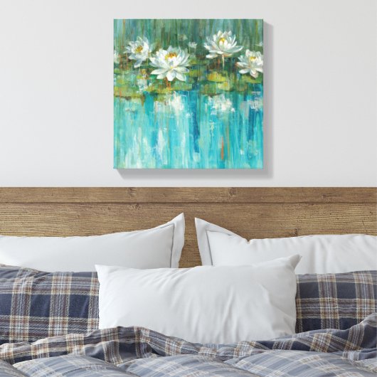 Water Lily Pond Canvas Afdruk (Insitu (Slaapkamer))