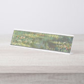 Water Lily Pond Claude Monet Bureau Naambordje (Voorkant)