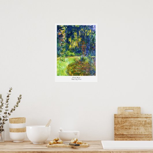 Water Lily Pond Claude Monet cool, oud, meester, m Poster (Keuken)