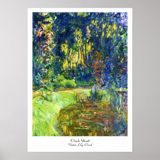 Water Lily Pond Claude Monet cool, oud, meester, m Poster (Voorkant)