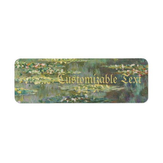 Water Lily Pond Claude Monet Etiket (Voorkant)