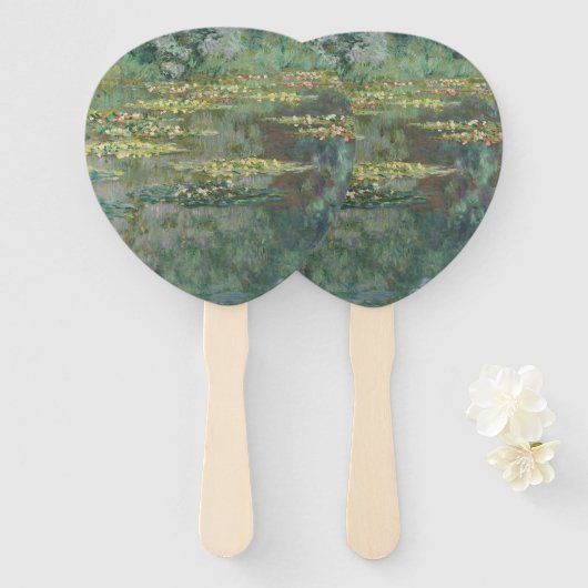 Water Lily Pond Claude Monet Handwaaier (Voorkant en achterkant)