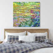 Water Lily Pond Fine Art Canvas Afdruk (Insitu (Slaapkamer))
