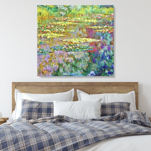 Water Lily Pond Fine Art Canvas Afdruk (Insitu (Slaapkamer))