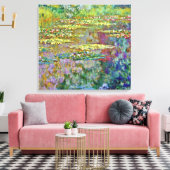 Water Lily Pond Fine Art Canvas Afdruk (Insitu (Woonkamer))