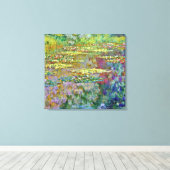 Water Lily Pond Fine Art Canvas Afdruk (Insitu (Houten vloer))