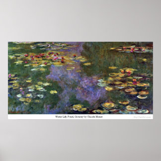 Water Lily Pond, Giverny van Claude Monet Poster
