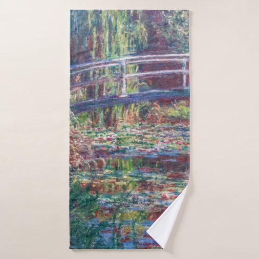 Water Lily Pond (Harmonie Roos), Monet Badhanddoek (Badhanddoek)