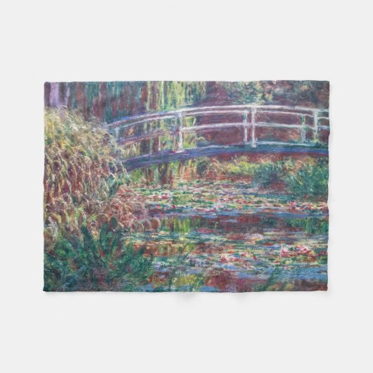 Water Lily Pond (Harmonie Roos), Monet Fleece Deken (Voorkant (Horizontaal))