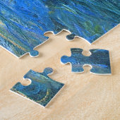 Water Lily Pond in Blue Claude Monet Fine Art Legpuzzel (Zijkant)