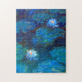 Water Lily Pond in Blue Claude Monet Fine Art Legpuzzel