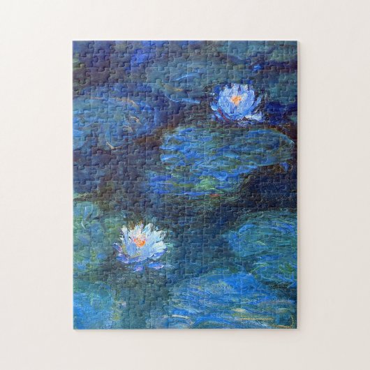 Water Lily Pond in Blue Claude Monet Fine Art Legpuzzel (Verticaal)