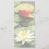 Water Lily Pond in het herfst Wedding Menu (Achterkant)