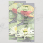 Water Lily Pond in het herfst Wedding Menu (Voorkant / Achterkant)