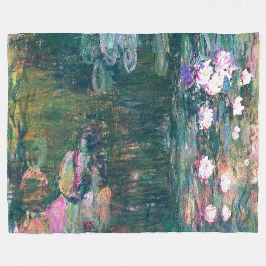 Water Lily Pond Monet Fine Art Fleece Deken (Voorkant (Horizontaal))
