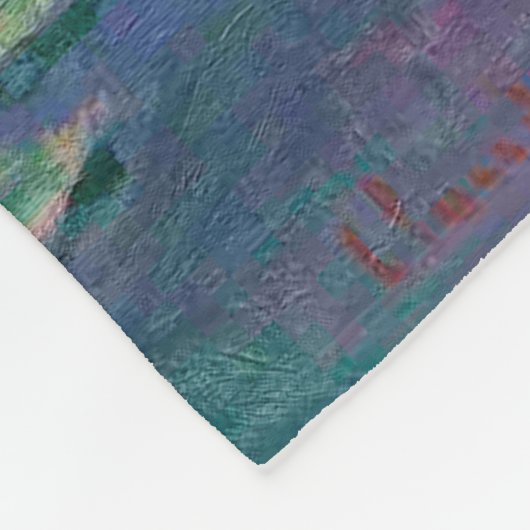 Water Lily Pond, Monet Fleece Deken (Hoek)