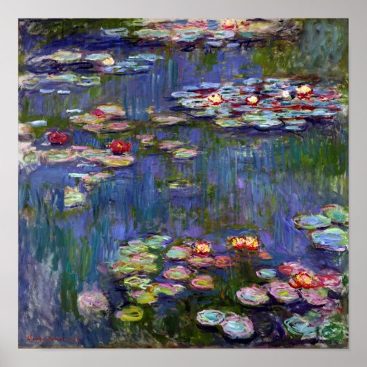Water Lily Pond, Monet Poster (Voorkant)