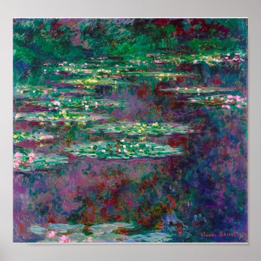 Water Lily Pond, Monet Poster (Voorkant)