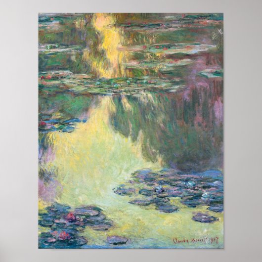 Water Lily Pond, Monet Poster (Voorkant)