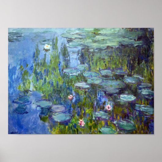 Water Lily Pond, Monet Poster (Voorkant)