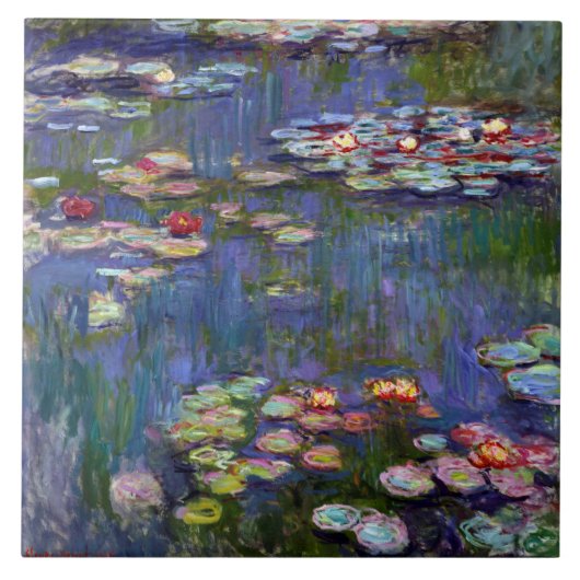 Water Lily Pond, Monet Tegeltje (Voorkant)