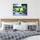 Water Lily Pond:Premium Canvas Afdruk (Insitu (Slaapkamer))