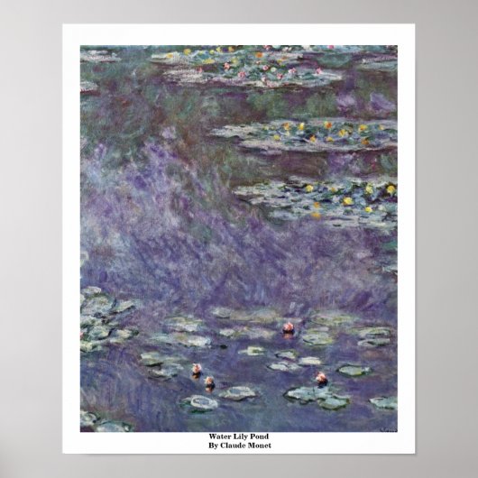 Water Lily Pond van Claude Monet Poster (Voorkant)