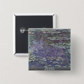 Water Lily Pond van Claude Monet Vierkante Button 5,1 Cm (Voorkant /achterkant)