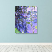 Water Lily Pond Violet Reflectie Impressionisme Canvas Afdruk (Insitu (Houten vloer))