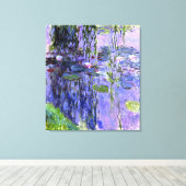 Water Lily Pond Violet Reflectie Impressionisme Canvas Afdruk (Insitu (Houten vloer))
