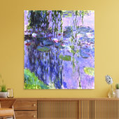 Water Lily Pond Violet Reflectie Impressionisme Canvas Afdruk (Insitu (Woonkamer))