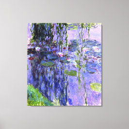 Water Lily Pond Violet Reflectie Impressionisme Canvas Afdruk
