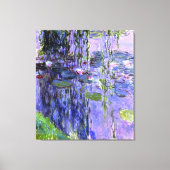 Water Lily Pond Violet Reflectie Impressionisme Canvas Afdruk (Voorkant)