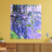 Water Lily Pond Violet Reflectie Impressionisme Canvas Afdruk (Insitu (Woonkamer))