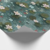 Water Lily Pond Wrapping Paper Cadeaupapier (Hoek)