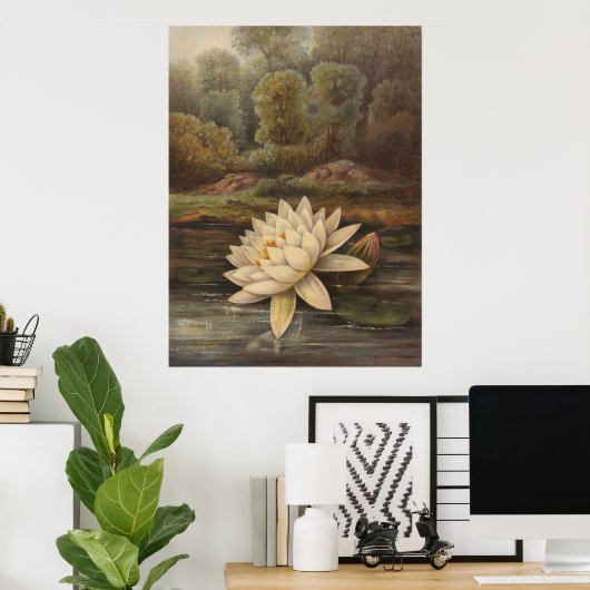 Water Lily Poster (Thuiskantoor)