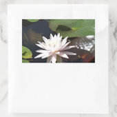 Water Lily Rechthoekige Sticker (Tas)