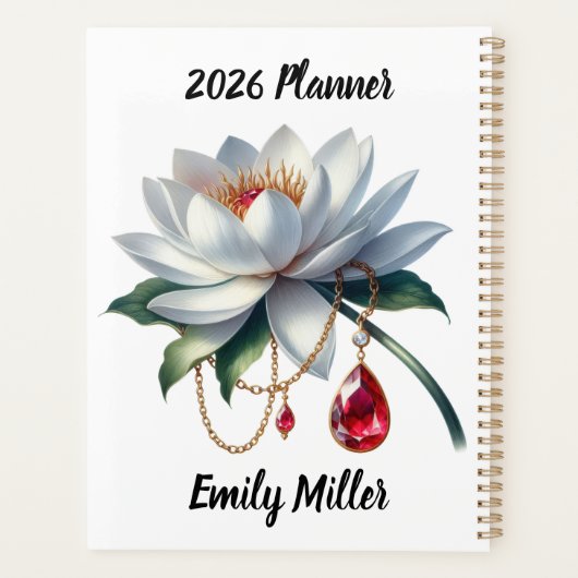 Water Lily & Ruby July Verse – 2026 Full-Year  Planner (Achterkant)