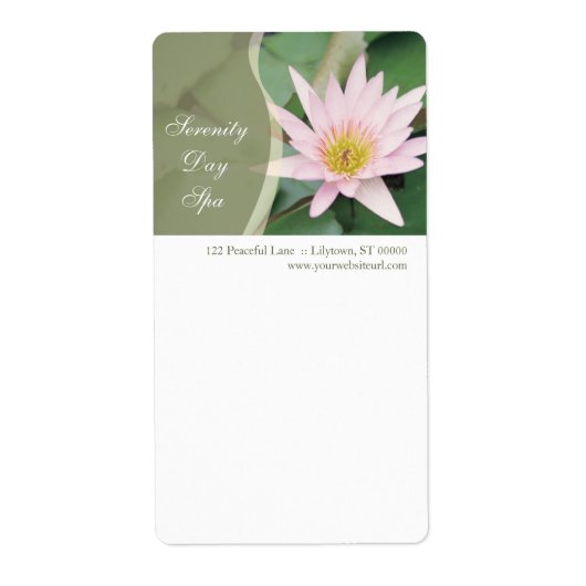 Water Lily Shipping Label (Voorkant)
