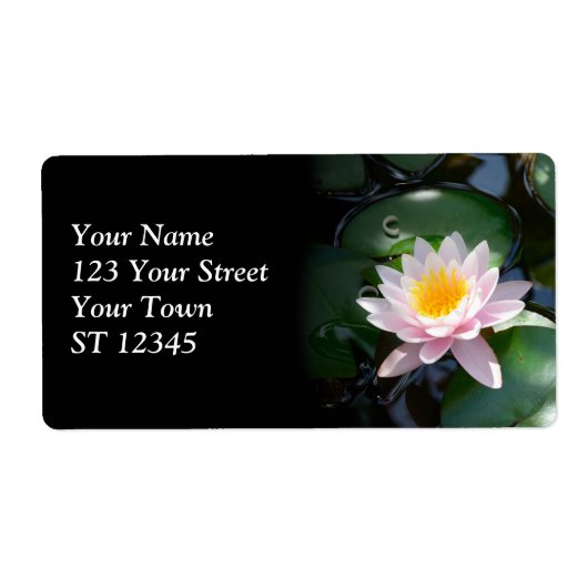 Water Lily Shipping Label (Voorkant)